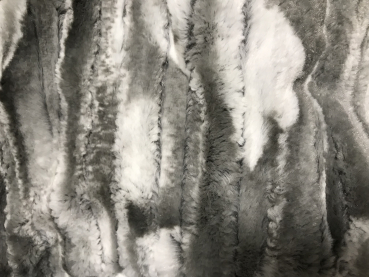 Kunstpelz „grau weiß“