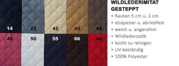 Wildlederimitat gesteppt